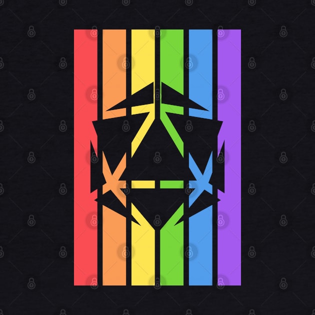 Polyhedral D20 Dice LGBT Pride by dungeonarmory